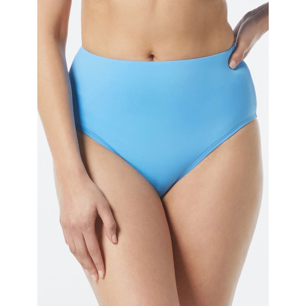 Coco Contours Bikini Bottoms S Womens Surf Blue High Waist Shapewear $70 NWT